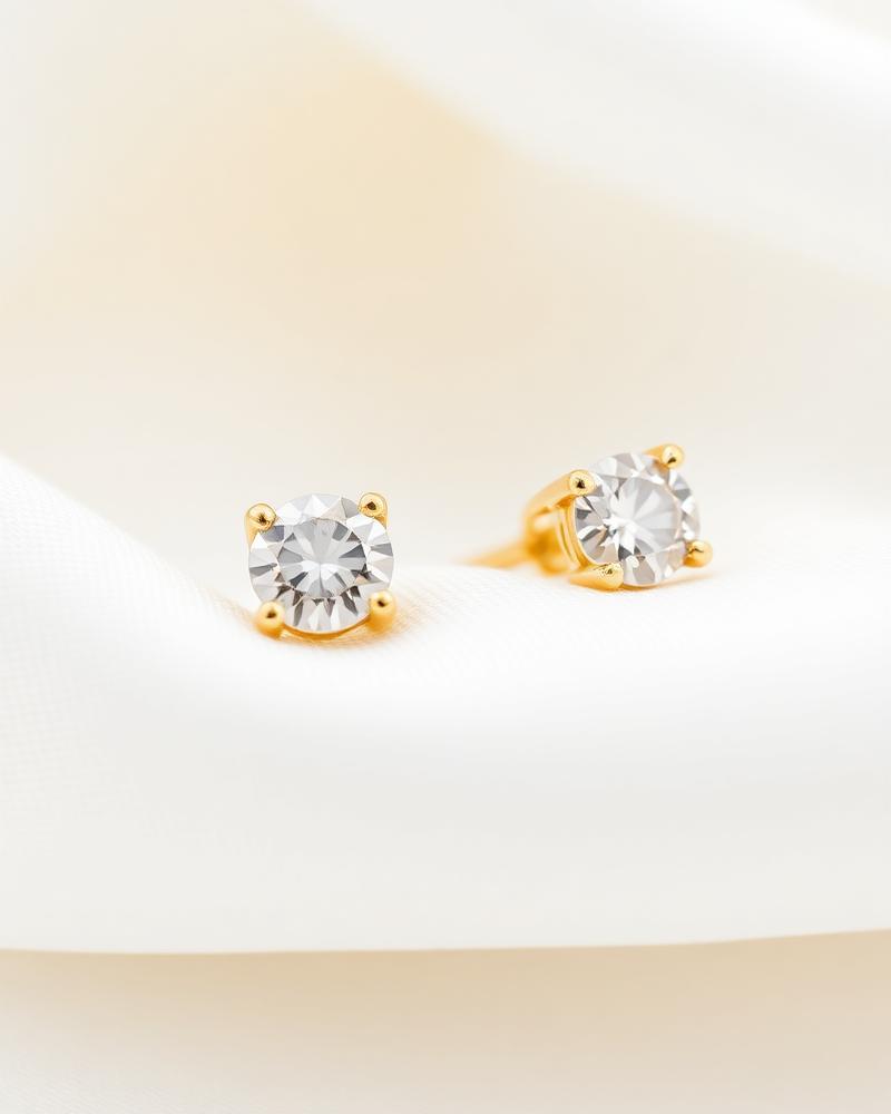 Classique 18K Gold Diamond Studs