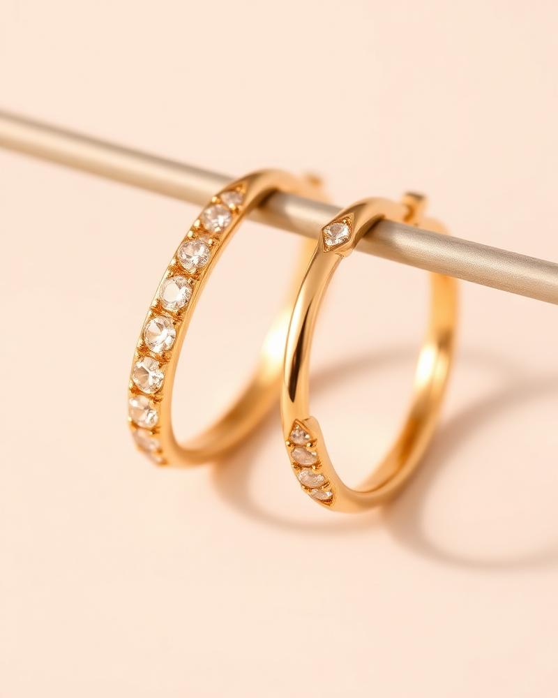 Ondine 18K Gold Diamond Hoop Earrings