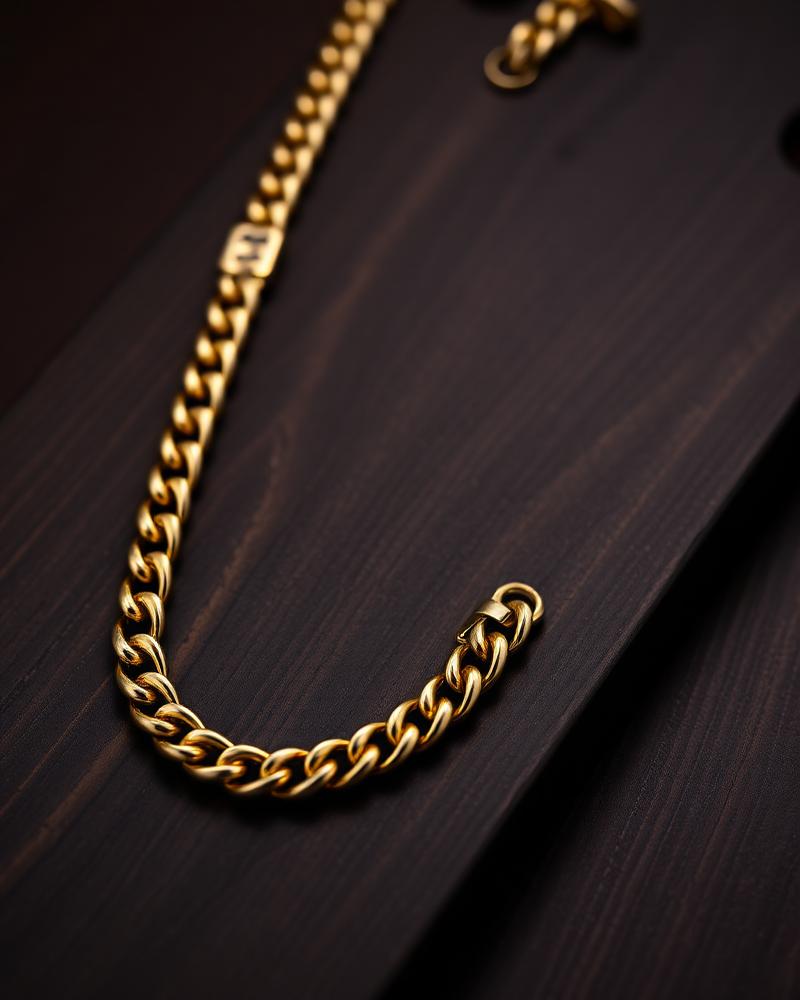 Kingsman 18K Gold Cuban Chain Necklace