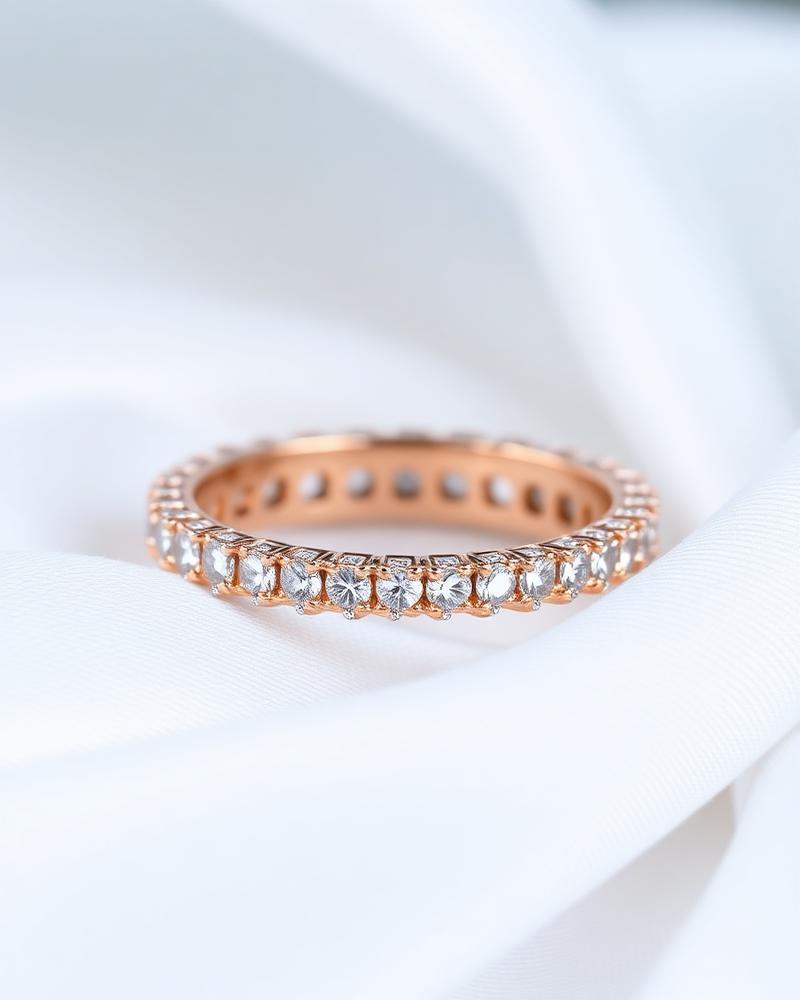 Infiniti Rose Gold Diamond Eternity Band