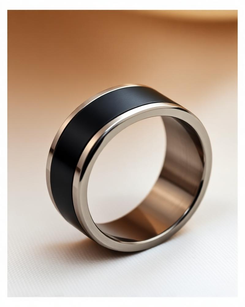 Noir Stainless Steel & Onyx Inlay Band
